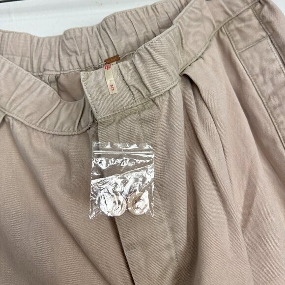 FREE PEOPLE After Love Roll Cuff Wide Leg Pants in Sandshell Size Medium - Picture 7 of 13